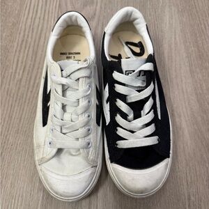 Women's Black and White Sneakers